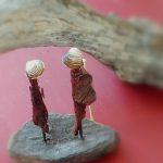 "Etre à deux" Sculpture Bois, Coquillages & Végétaux Galerie en ligne